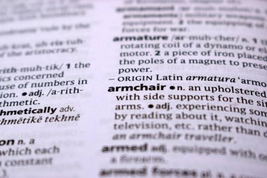 İngilizce Sözlük Sayfasını Kelimeyle Kapat - Koltuk