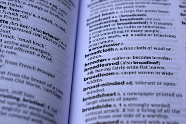 İngilizce Tanımlama Sözlüğünün Kapanışı - Genişletilmiş Sayfa Kelimesi