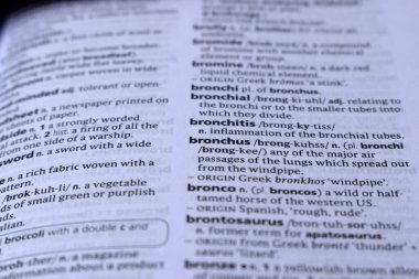 İngilizce Sözlük Sayfası Yazdırma - Bronşit Sözcüğüyle Kapat