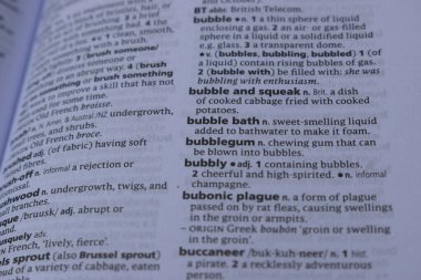 İngilizce Sözlüğün Tanımı Sözcüğün Sözcükle Kapanışı - Köpük banyosu