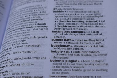 Ciklet 'in İngilizce Tanımlama Sözlüğü Yazdırılmış Sayfa Sözcüğünü Kapat