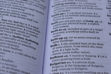 İngilizce Tanımlama Sözlüğünün Kapat Sayfa Kelimesi - 