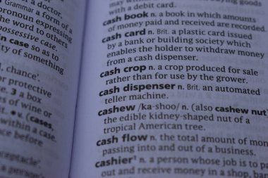 İngilizce Sözlük Sayfası Yazdır - nakit mahsulü anlamına gelen sözcüğü kapat