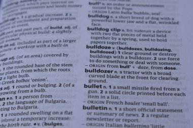 Kelime ile Sayfa Yazdırma Sözlüğünün Tanımı - Buldozer