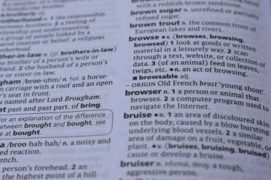 Tarayıcının İngilizce Tanımlama Sözlüğü Yazdırılmış Sayfa Kelimesini Kapat