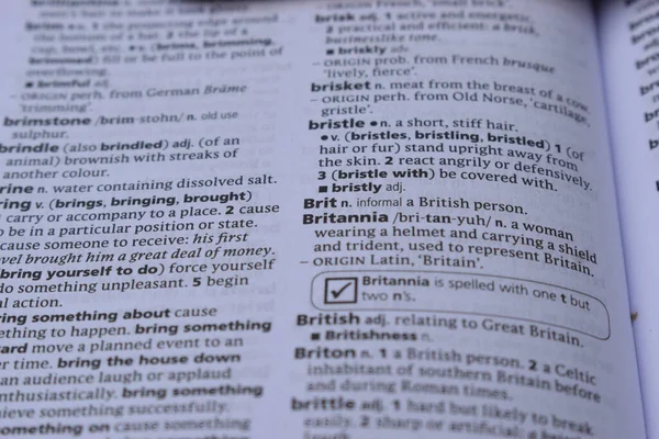 Kelime ile Sayfa Yazdırma Sözlüğünün Tanımı - brit