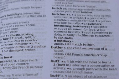 İngilizce Sözlüğün Sözlüğü Sözcük ile Kapalı Sayfa Yazısı - Mezbaha