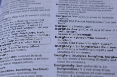 İngilizce Tanımlama Sözlüğünü Kapat - Hırsızın Yazılı Sayfa Kelimesi
