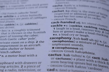 Kelime ile Sayfa Yazdırma Sözlüğünün Tanımı - Kakofoni