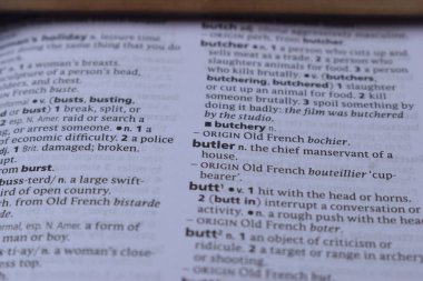 İngilizce Tanımlama Sözlüğünü Kapat - Uşağın Yazılı Sayfa Kelimesi