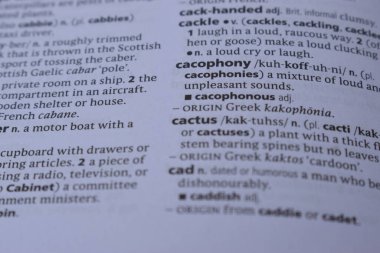 Kelime ile Sayfa Yazdırma Sözlüğünün Tanımı - Kakofoni