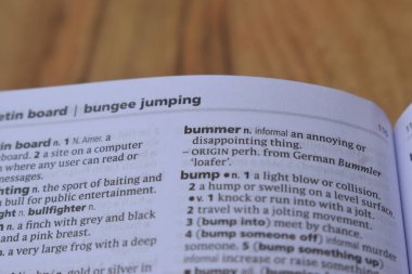 İngilizce Tanımlama Sözlüğünün Kapanışı Yazdırılmış Sayfa Kelimesi