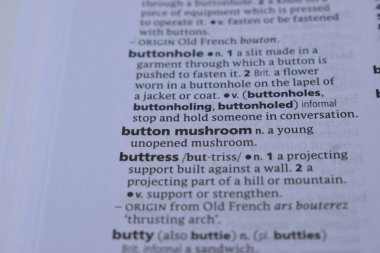 İngilizce Sözlük Sayfası Yazdırma düğmesi mantarı kelimesiyle kapat