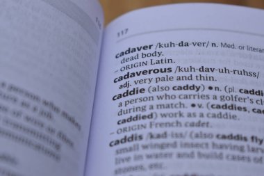 İngilizce Sözlük Sayfası Kadavranın Anlamı Sözcüğünü Kapat