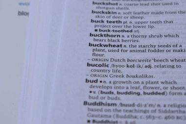 İngilizce Tanımlama Sözlüğü 'nün Kapalı Sayfa Sözlüğü - Karabuğday