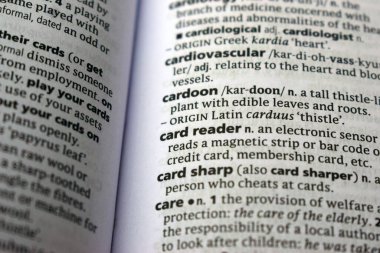 Kelime ile Sayfa Yazdırma Sözlüğünün Tanımı - Kart Okuyucu