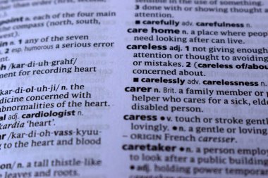 İngilizce Sözlük Sayfası Bakıcının Anlamı Sözcüğünü Kapat