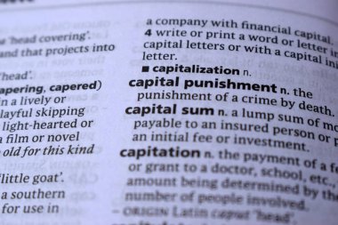 İngilizce Sözlüğün Tanımı Sayfanın Sözcükle Kapanışı - idam cezası