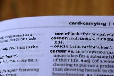 İngilizce Tanımlama Sözlüğünün Kapanışı - Kariyerin Yazılı Sayfa Kelimesi