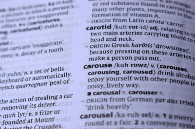 Kelime ile Sayfa Yazdırma Sözlüğünün Tanımı - carouse