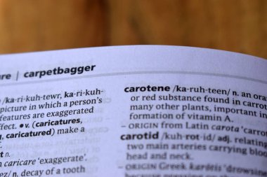 Kelime - karotenle Sayfa Yazdırma Sözlüğünün Tanımı 