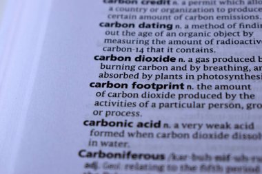 İngilizce Tanımlama Sözlüğü Kapalı Sayfa Sözlüğü - Karbon Ayak İzi