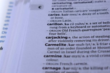 Kelime ile Sayfa Yazdırma Sözlüğünün Tanımı - Araba Soygunu