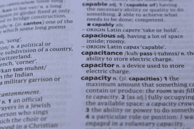 Kelime ile Sayfa Yazdırma Sözlüğünün Tanımı - Kapasite