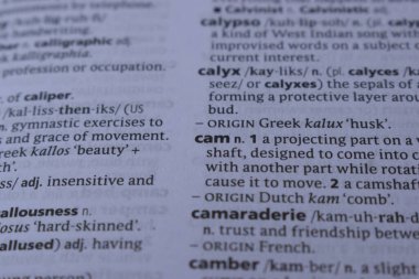 İngilizce Sözlük Sayfası Yazdırma - Kamerası Sözcüğüyle Kapat