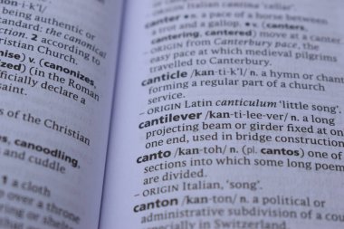 İngilizce Sözlük Sayfası Yazdırma Sözcüğünün Anlamı - Cantilever