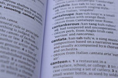 İngilizce Sözlük Sayfası Yazdır - Kantatın Anlamı Sözcüğünü Kapat