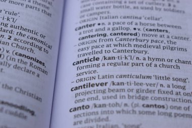 Kelime ile Sayfa Yazdırma Sözlüğünün Tanımı - Canticle