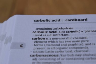 Kelime ile Sayfa Yazdırma Sözlüğünün Tanımı - Karbolik Asit