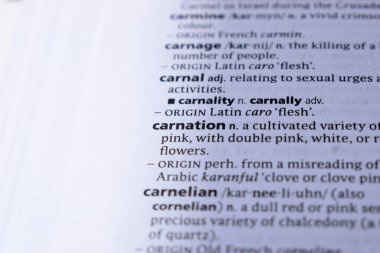 İngilizce Sözlük Sayfası Karanfilin Anlamı Sözcüğünü Kapat