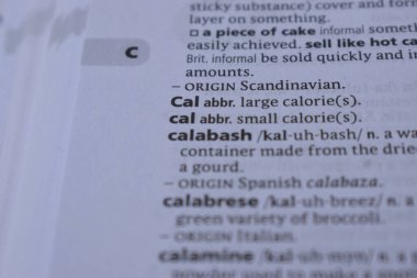 İngilizce Sözlük Sayfası Yazdır Cal 'in Anlamı Sözcüğünü Kapat