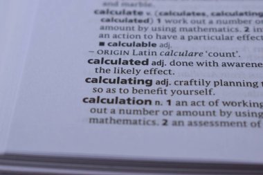 Kelime ile Sayfa Yazdırma Sözlüğünün Tanımı - hesaplandı