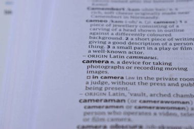 Kelime ile Sayfa Yazdırma Sözlüğünün Tanımı - Kamera