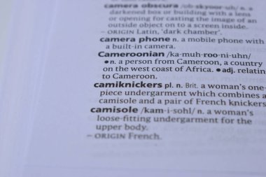 İngilizce Sözlük Sayfası Yazdırma - Kameramanının Sözcüğüyle Kapat