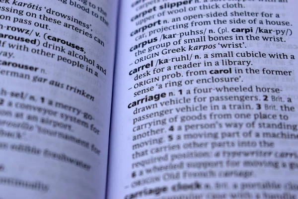 Kelime ile Sayfa Yazdırma Sözlüğünün Tanımı - carrel