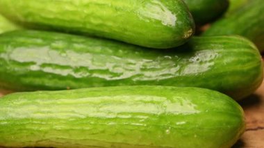 Taze Organik Tüm Çiğ Yeşil Salatalıklar