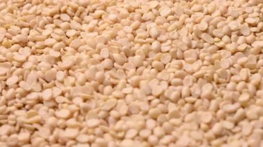 Beyaz Bölünmüş Urad Dal Dokusu Üst Görünüm - Raw Bölünmüş Kurumuş Beyaz Urad Dal - Bölünmüş Siyah Gram Mercekleri İzole