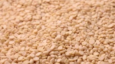 Beyaz Bölünmüş Urad Dal Dokusu Üst Görünüm - Raw Bölünmüş Kurumuş Beyaz Urad Dal - Bölünmüş Siyah Gram Mercekleri İzole