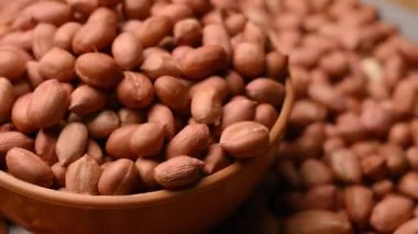 Kırmızı Kabuklu Fıstık Dokusunu Döndür Üst Görünümü Kapat