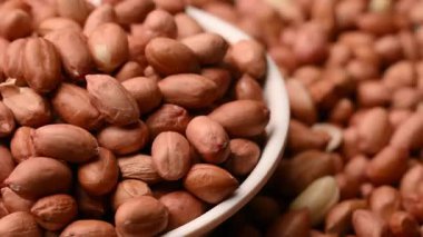 Kırmızı Kabuklu Fıstık Dokusunu Döndür Üst Görünümü Kapat