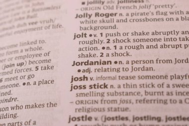 İngilizce Sözlük Sayfası ve Ürdünlünün Telaffuzu