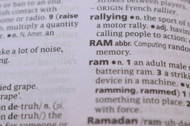 Kelimenin Kapanışı - RAM İngilizce Sözlüğün Tanımı