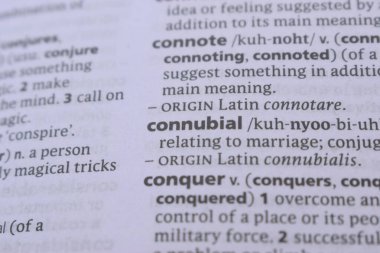 İngilizce Sözlük Kitabı Sayfası - Eş Sözcüklerinin Çeviri: