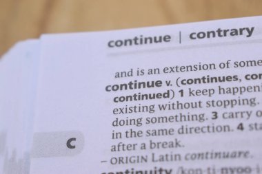 İngilizce Açıklama Sözlüğünün Kapanışı - Devam Et