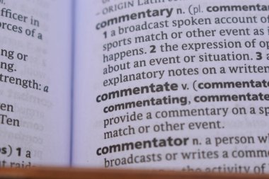 İngilizce Sözlük Sayfasının Detayları ve Açıklama - Yorum