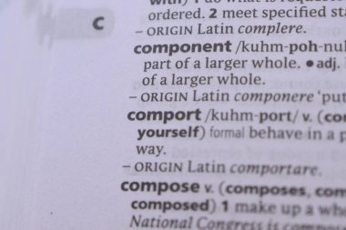 İngilizce Açıklama Sözlüğünün Kapanışı - Comport